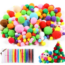 1000 Stück Basteln Pom Poms, DIY Kreative Pompon, Mini Pompons Bunt, Weiche Filzkugeln Bunt Klein, Pompoms zum Basteln mit 21 Farben Nähgarn, Flauschige Pompons für Kinder Handwerk Dekorationen