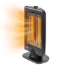 Comfort Zone Oscillating Portable Space Heater, Flat Panel, Halogen, Infrared,