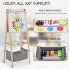 TODEFULL 3 in 1 Adjustable Kids Art Easel Set, Dual-Sided