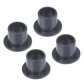 Kozelo Pack of 4 Flange Sleeve Bearings - [8 mm x 10 mm x 10 mm] POM Oil Loose Bushing for Equipment Machines | Black
