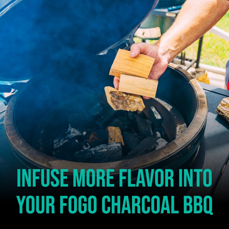 FOGO Hickory Wood Chunks for Grilling and Smoking, Classic Bold