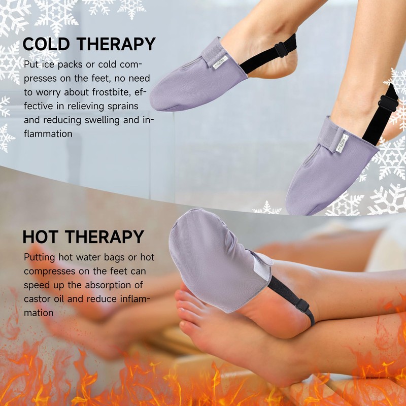Fuz Bigaza 2 Pack Castor Oil Feet Wrap,Castor Oil Warp