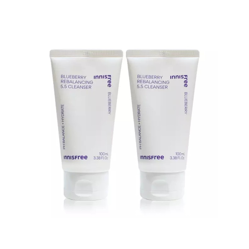 Innisfree 이니스프리 블루베리 리밸런싱 5.5 클렌저 100mlx2ea 폼클렌징 Innisfree Blueberry