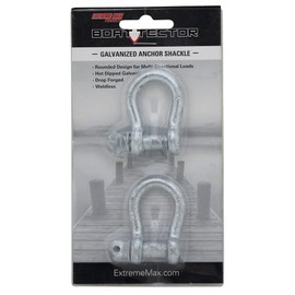 Extreme Max 3006.6605 BoatTector Galvanized Steel Anchor Shackle, 5/16"
