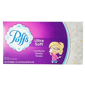 Puffs Ultra Soft & Strong Facial Tissue 124 ea (Pack of 12)