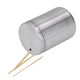 Toothpick Holder, Stainless Steel Toothpicks Cocktail Sticks Dispenser for Home Kitchen Restaurant (Steel Color.)