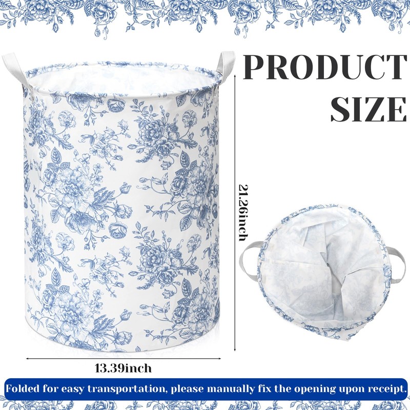 CroBlissful 2 Pcs Laundry Basket Coquette Storage Basket for Girls