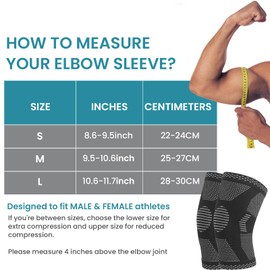 Pack of 2 Elbow Bandage, Elbow Arm Bandage for Men and Women, Tennis Elbow Bandage, Elbow Support, Elbow Pads for Sports, Relief and Stabilisation of the Elbow Jot, Black, XL