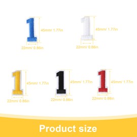 LINTRA Pack of 50 Iron On Numbers Embroidery Patches for Jacket, Numbers 0-9 Iron-On Patches, 5 Colours Iron-On Patches, for Clothes, Bags, DIY Decoration