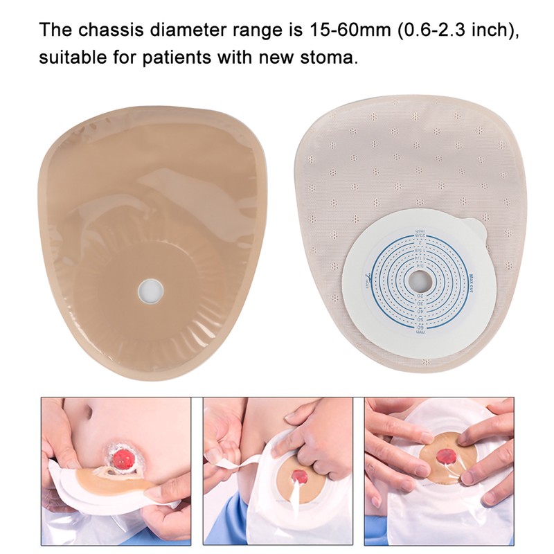 10pcs pack One piece System Ostomy Bag Medicals Drainable Pouch