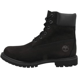 Timberland Women's 6" Premium Boot Black Nubuck 6.5 B - Medium