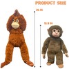 TQJOUJOU Punch Monkey Plush Toys, 2Pcs Baby Monkey & Orangutan