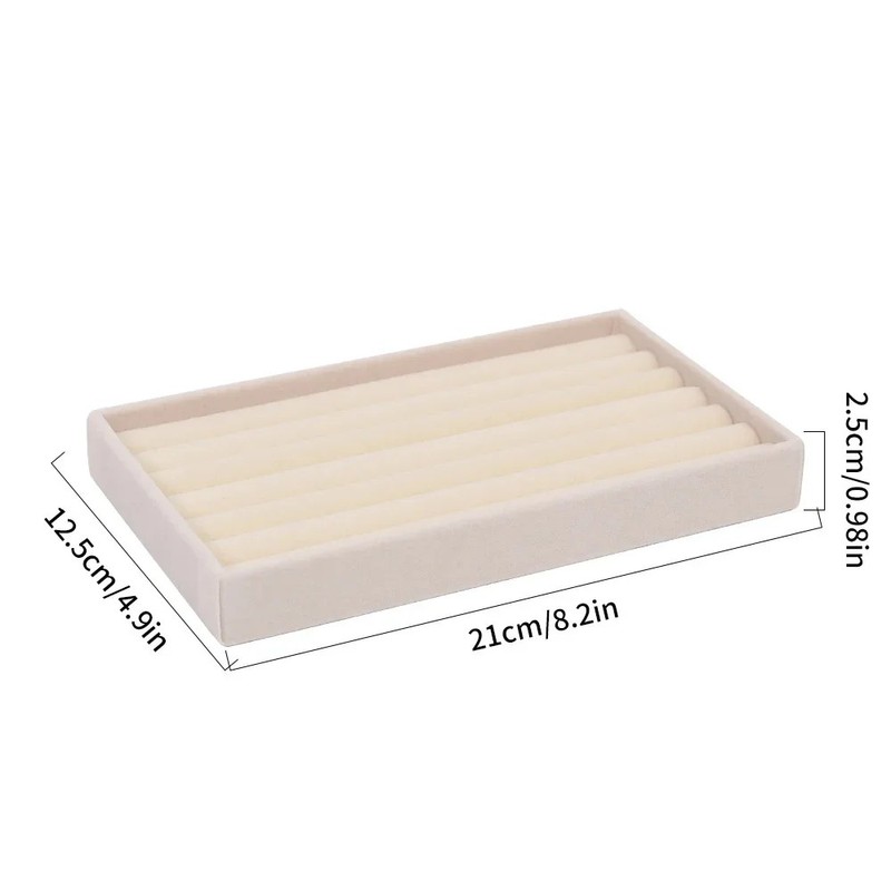 Vellure Velvet Jewelry Organizer Drawer Tray – Stackable Compartments for