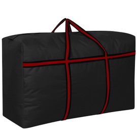 Extra Large Moving Storage Bag Heavy Duty Storage Bag Storage Totes for Clothes Moving Supplies Space Saving Storage Foldable Duffle Bag for Moving Traveling College Black (42x13x24Inch)