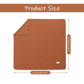 Miracle Baby Swaddle Blanket and Hat Set Newborn Swaddle Wrap Soft Stretchy Receiving Blanket for Baby Boys Girls, Large 47 x 47 inches (Orange)