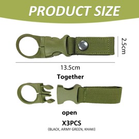 NXPWRC 3 Pieces Water Bottle Straps, Belt Bottle Holder Straps, Water Bottle Holder Straps, Water Bottle Suspension Straps, Water Bottle Buckle Clips