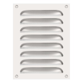 PATIKIL 8x6 Inch Stainless Steel Vent Cover, Screen Air Grille Ventilation Cover HVAC Louvered Grill Built-in Mesh for Home Kitchen Fireplace Bathroom Wall Ceiling, Silver