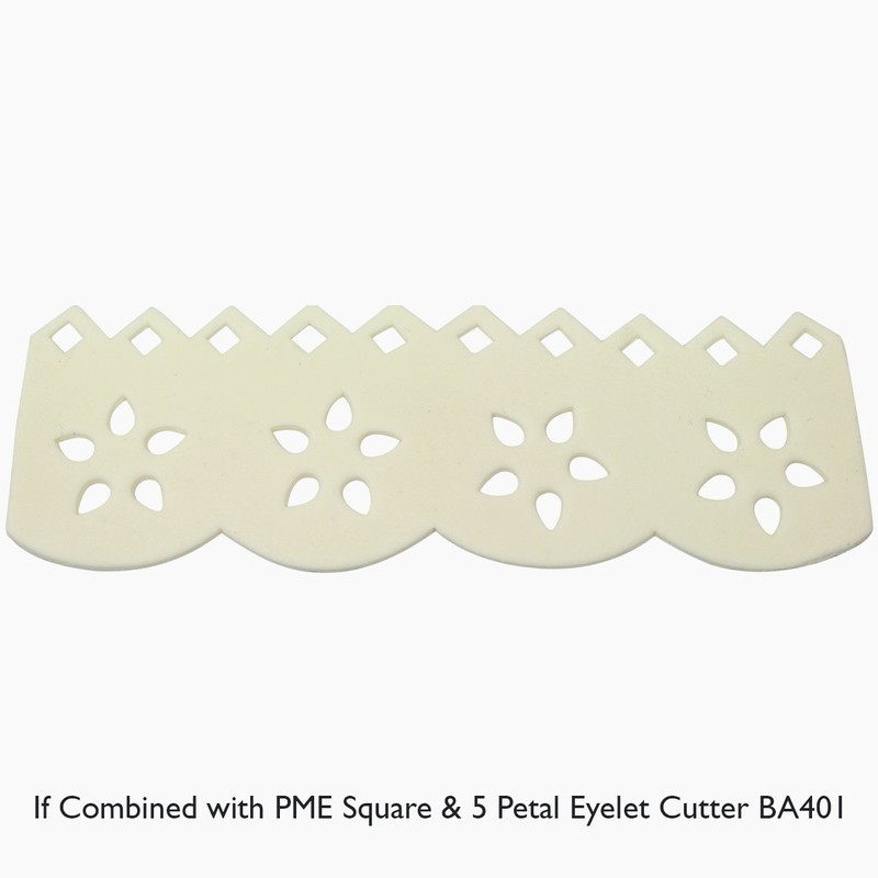 PME FF383 Broderie Anglaise Straight Frill Cutter, White