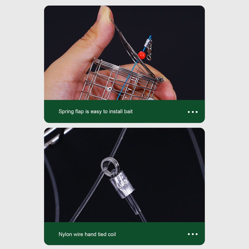 Crab Snares with 8 Loops Reusable Cylindrical Stainless Steel Wire