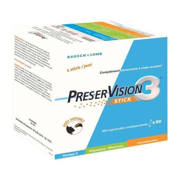 Bausch+Lomb PreserVision 3 Sticks , box of 90