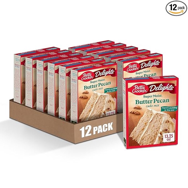 Betty Crocker Delights Super Moist Butter Pecan Cake Mix, 13.25