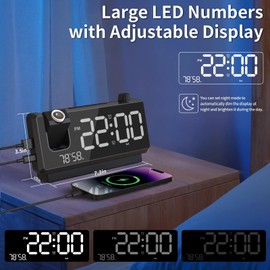oviouit - Reloj despertador de proyección para recámara