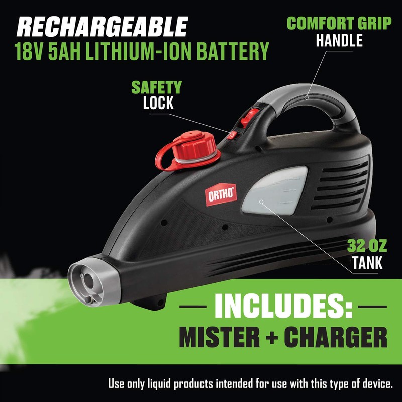Ortho AllClear Power Mister - Rechargeable Battery-Powered Lawn and Garden