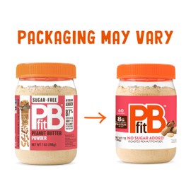 PBfit PBfit 7 Ounce No Sugar Added Peanut Butter Powder, Powdered Peanut Butter Spread from Real Roasted Peanuts, 8g Protein, Made with Erythritol and Monk Fruit (Pack of 1)