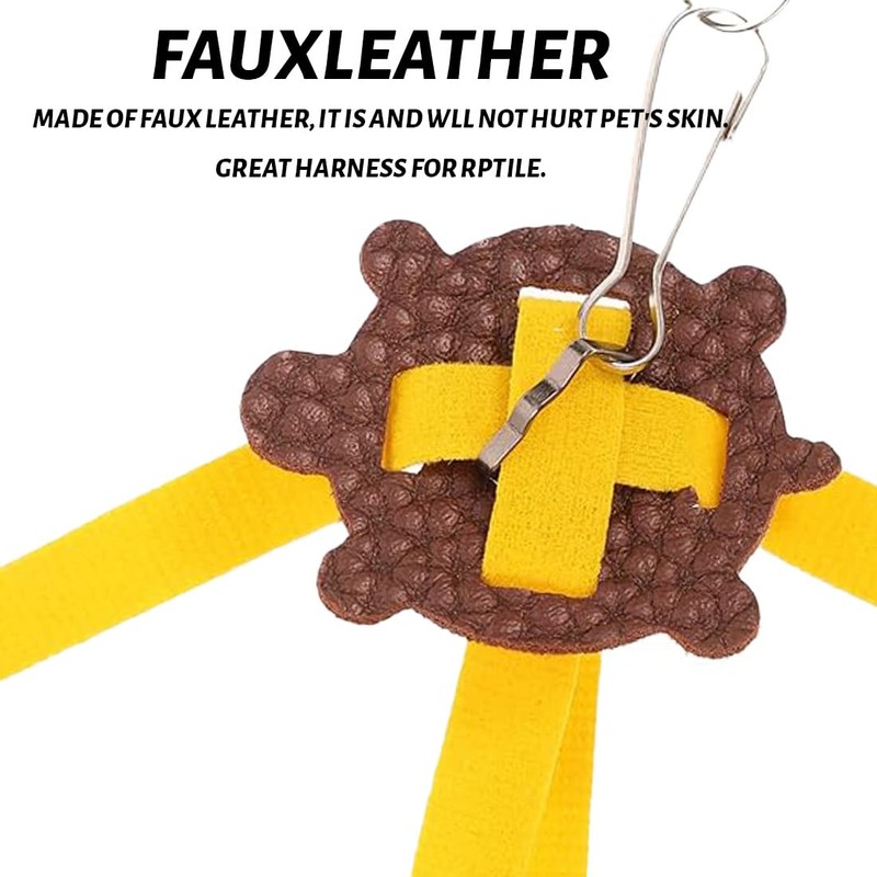 KEWUF Small Turtle Harness and Lead, Adjustable Nylon Running Lead