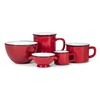 Abbott Collection Enamel Look Stoneware Cappucino Cup, Red