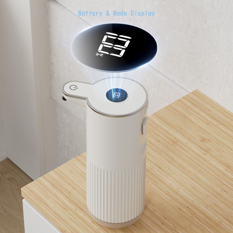 Automatic Soap Dispenser with LED (Battery% & Foam Level), 7000