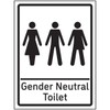 V Safety Gender Neutral Toilet Sign - 150x200mm - 1mm