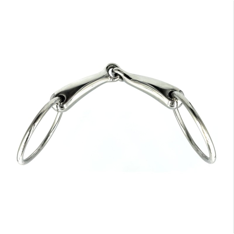 Equine Smile ES0110 Gebiss Wassertrense Hohl Einfach Gebrochen aus Edelstahl