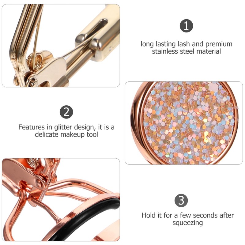 Baluue 2pcs Wide Angle Eyelash Curler Blue Comb Flat Clip