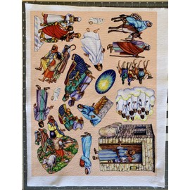 You Cut Out Felt- 13 Jesus Bible Stories Birth Crucifixion Parables Miracles- Felt Figures for Flannel Board Story Time Felts