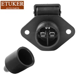 ETUKER 2 x 12 V 25 A Waterproof Trailer Socket 3-Pin for Tractor, Truck, RV, Car, 3-Pin Trailer Socket, Robust