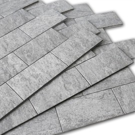 BeNice Peel and Stick Backsplash for Kitchen,Bathroom Wall Backsplash Tile Peel and Stick Shower Tiles Waterproof(10sheets,Travertine Gray)