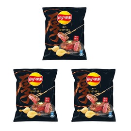 Taiwanese Chip Bundle 3-Pack (Kobe Beef Thick Cut steak/Tokyo BBQ/Grilled Ribs/Deep Ridged Spicy and Tender Chicken) (34g, Tokyo BBQ Chicken Skewers Falvor)