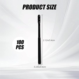 100PCS Sticky Ear Wax Remover, Disposable Adhesive Ear Digging Stick, Earwax Removal Swabs, Safe and Portable, Suitable for Children and Adults (Black)