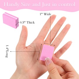 Nail Buffers (400 Pack), Mini Buffer Block Nail File for Acrylic and Natural Nails, 100/180 Grit Nail Buffer Block Bulk Buffing Blocks for Nail Buff Professional Manicure File Blocks Set Hot Pink