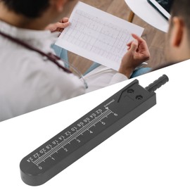 Calibradores de EKG, Regla de Acero Inoxidable de 0 a 2,4 Pulgadas, Herramienta de Medición Divisora ​​de Dibujo para Medir Electrocardiógrafos (Negro)