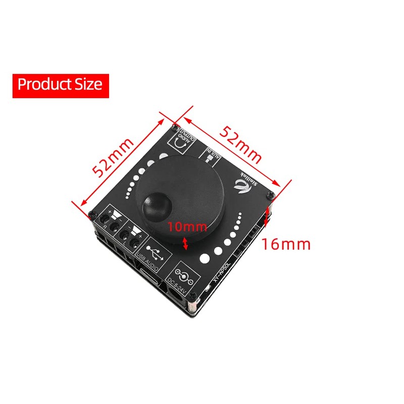 Fasizi 50wx2 mini bluetooth 5.0 wireless audio power digital amplifier