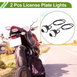 HOPESPANNER 2 Pcs License Plate Light 12V LED Tag Lamp for Car Motorcycle Waterproof,Rainproof White License Plate Light
