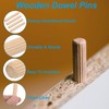 PATIKIL 1/4x1 1/2" Wooden Dowel Pins, 100Pack Wood Dried Fluted