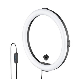 JOBY Beamo Ring Light 12 Zoll - Großes LED Selfie Licht für Handy od. Kamera mit 3 Farbtemperaturen & 10 Helligkeitsstufen, Mobil, Video, Video-Blogs, Live-Streams, Content Creation, Make-Up, Heimbüro