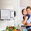 EsLuker.ly Universal Stainless Steel Microwave Oven Wall Mount Bracket with