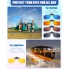 5 Pairs Polarized Clip-On Sunglasses Rimless Flip Up Anti-Glare Driving