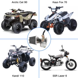 YOXUFA PZ19 19mm Carburetor Carb Cable Choke for Sunl Roketa TaoTao Kazuma Loncin Kayo Fox Kandi Baja SSR 50 70 90 110 125cc ATV Quad 4 Wheeler Pit Dirt Bike Go Kart Cart Moped Parts