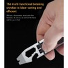 ZDSFSD 1 Piece Integrated Multifunctional Ratchet Crowbar Combined Tool Silver