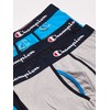 Champion Men's Everyday Cotton Stretch Boxer Briefs 3-Pack, Navy/Oxford Grey